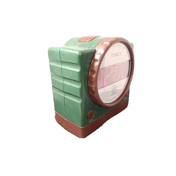 VintageTimex Expedition Green Brown Easy Set Alarm Clock Multi Sound Model T155Q - Picture 2 of 10